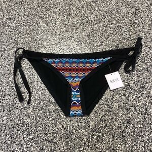 Skye ✦ Multicolor Geometric Black Trim Bikini Bottom (XL)